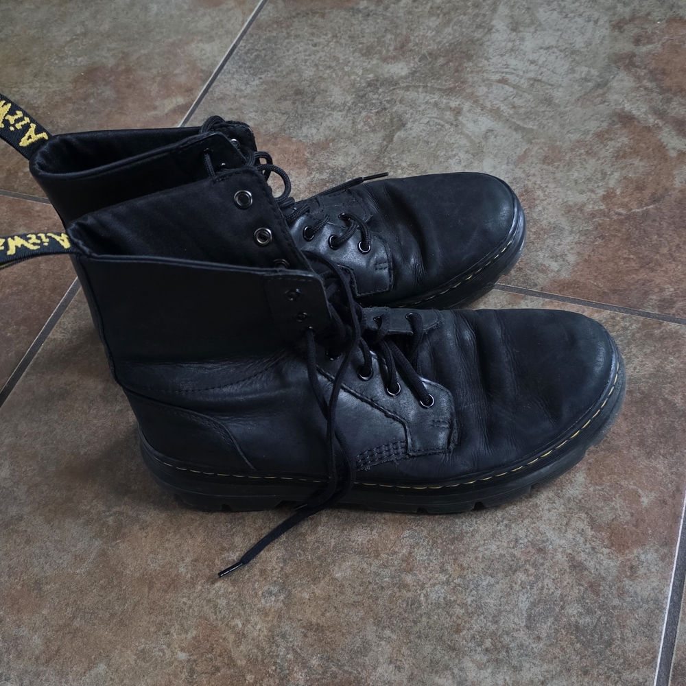 Dr. Martens Black Leather Men's Boots